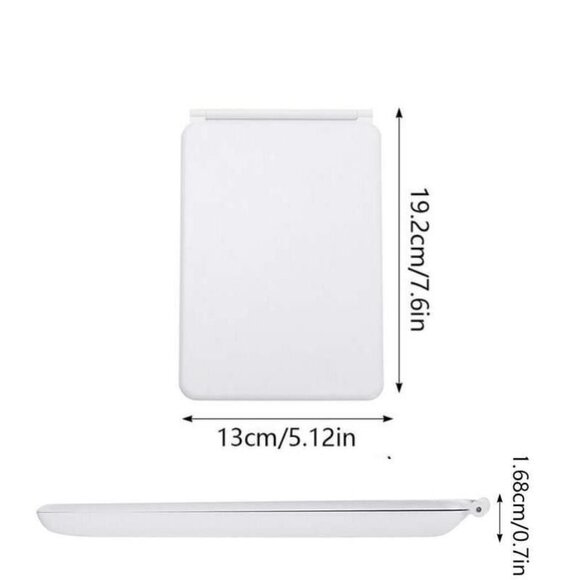 Touch Screen LED Makeup Mirror - Foldable, 3-Color Lighting, USB Rechargeable - Picture 5 of 5